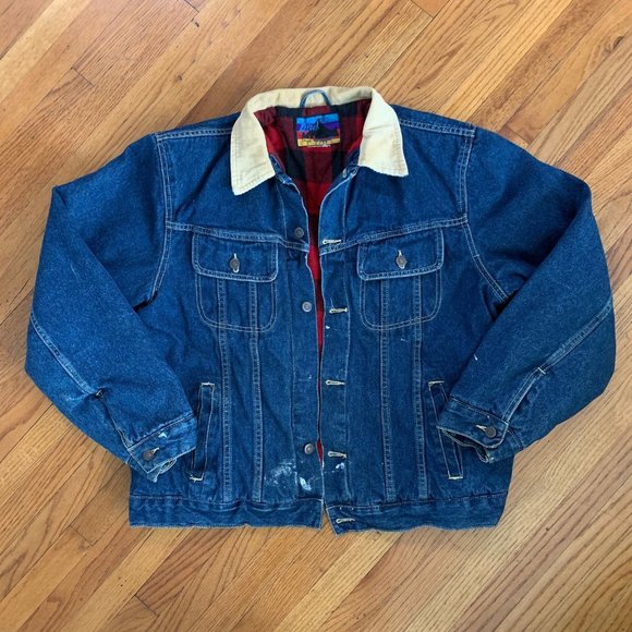 Black Canyon Other - Black Canyon Flannel Lined Vintage Denim Jacket